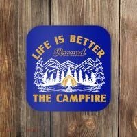 Campfire Lovers Campers Life Is Better Around The Campfire Gift Coaster thumb 0