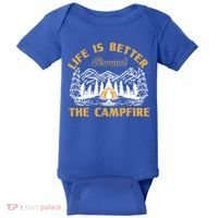 Campfire Lovers Campers Life Is Better Around The Campfire Gift Baby Bodysuit thumb 0