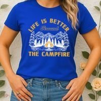 Campfire Lovers Campers Life Is Better Around The Campfire Gift Women's T-Shirt thumb 2