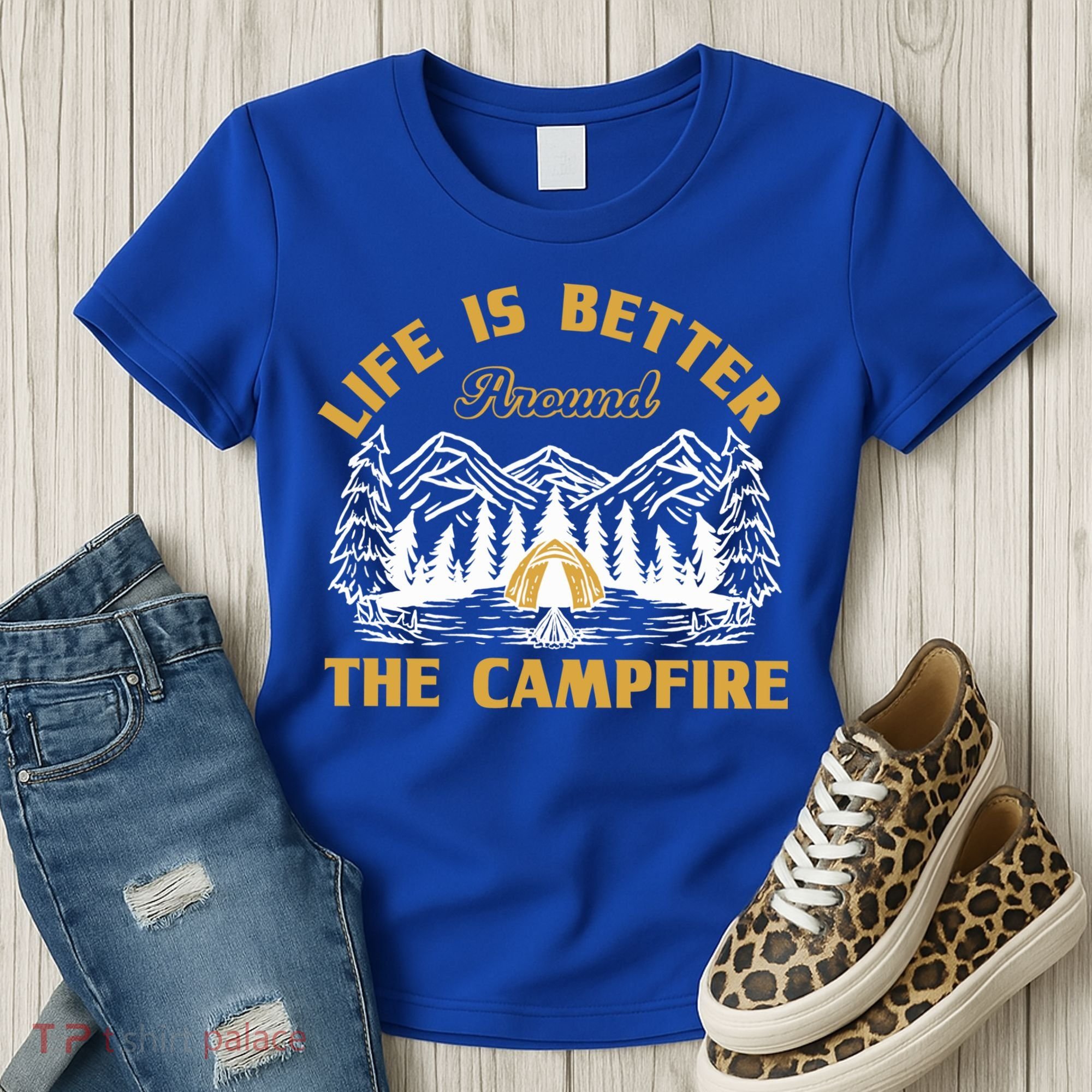 Campfire Lovers Campers Life Is Better Around The Campfire Gift Women's T-Shirt