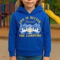 Campfire Lovers Campers Life Is Better Around The Campfire Gift Kids Hoodie thumb 3