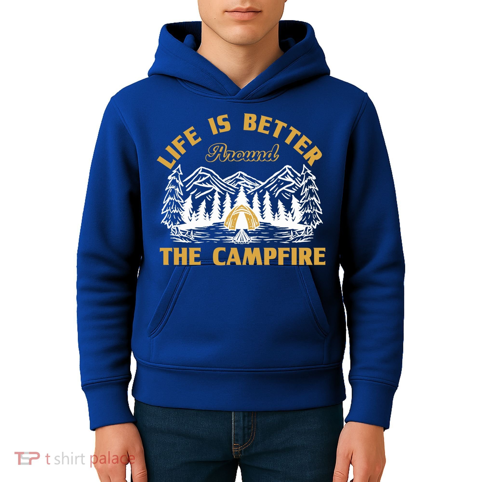 Campfire Lovers Campers Life Is Better Around The Campfire Gift Kids Hoodie