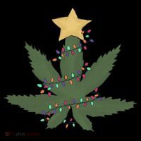 Cannabis Leaf Christmas Tree Funny Weed Xmas Gift Hoodie thumb 7