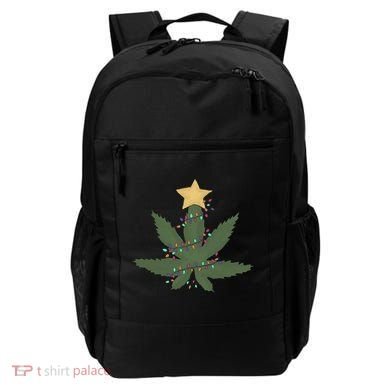 Cannabis Leaf Christmas Tree Funny Weed Xmas Gift Backpack