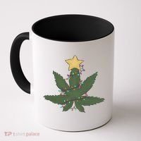 Cannabis Leaf Christmas Tree Funny Weed Xmas Gift Coffee Mug thumb 0