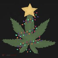 Cannabis Leaf Christmas Tree Funny Weed Xmas Gift Polo thumb 3