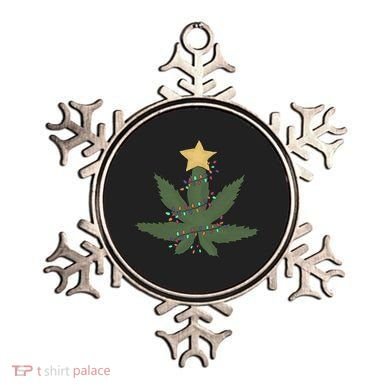 Cannabis Leaf Christmas Tree Funny Weed Xmas Gift Ornament