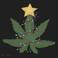 Cannabis Leaf Christmas Tree Funny Weed Xmas Gift Hat thumb 2
