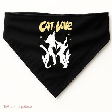 Cat Love Cute Gift USA-Made Doggie Bandana