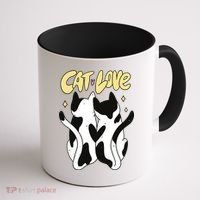 Cat Love Cute Gift Coffee Mug thumb 1