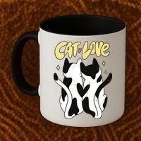 Cat Love Cute Gift Coffee Mug thumb 2