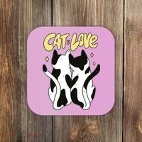 Cat Love Cute Gift Coaster thumb 0