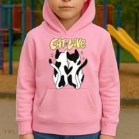 Cat Love Cute Gift Kids Hoodie thumb 2
