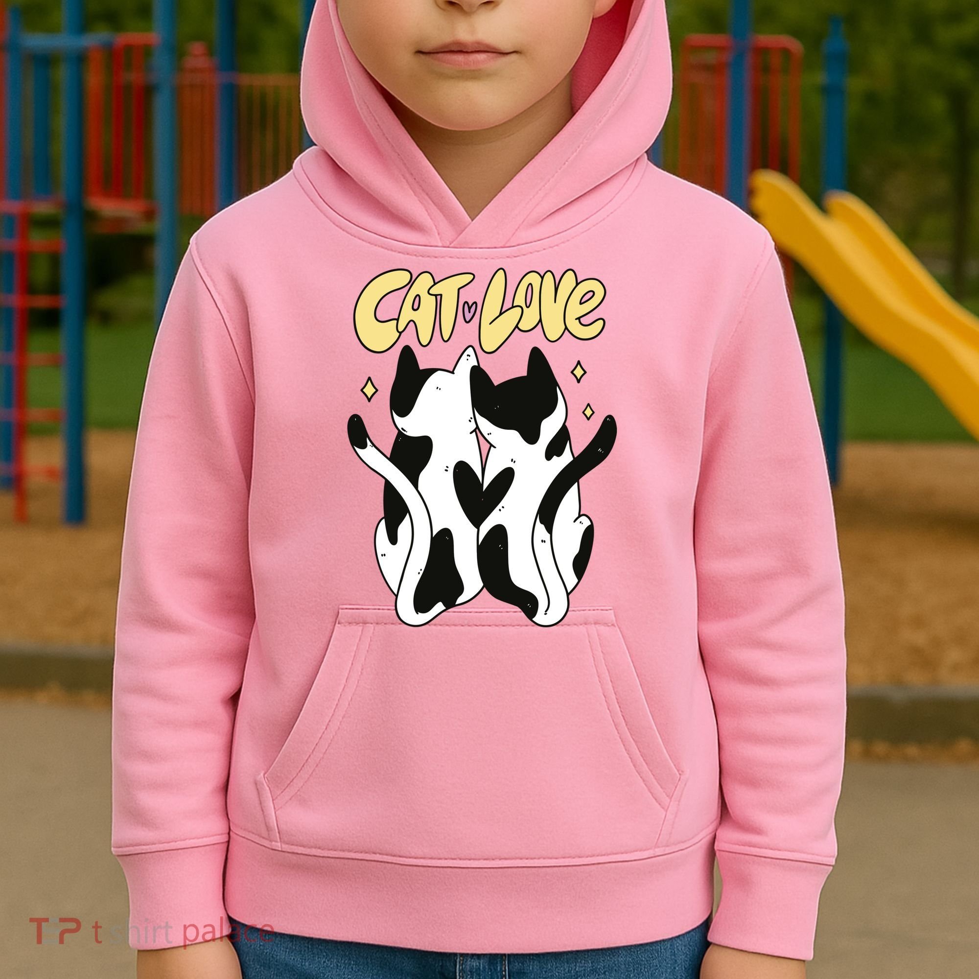 Cat Love Cute Gift Kids Hoodie