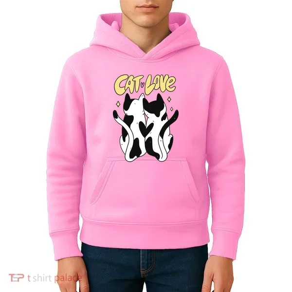 Cat Love Cute Gift Kids Hoodie