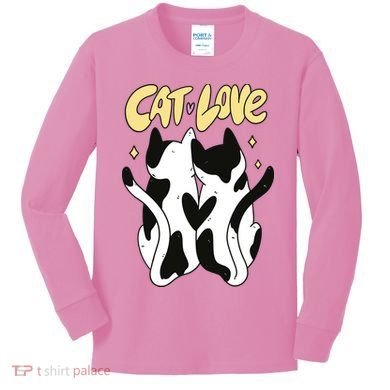 Cat Love Cute Gift Kids Long Sleeve Shirt