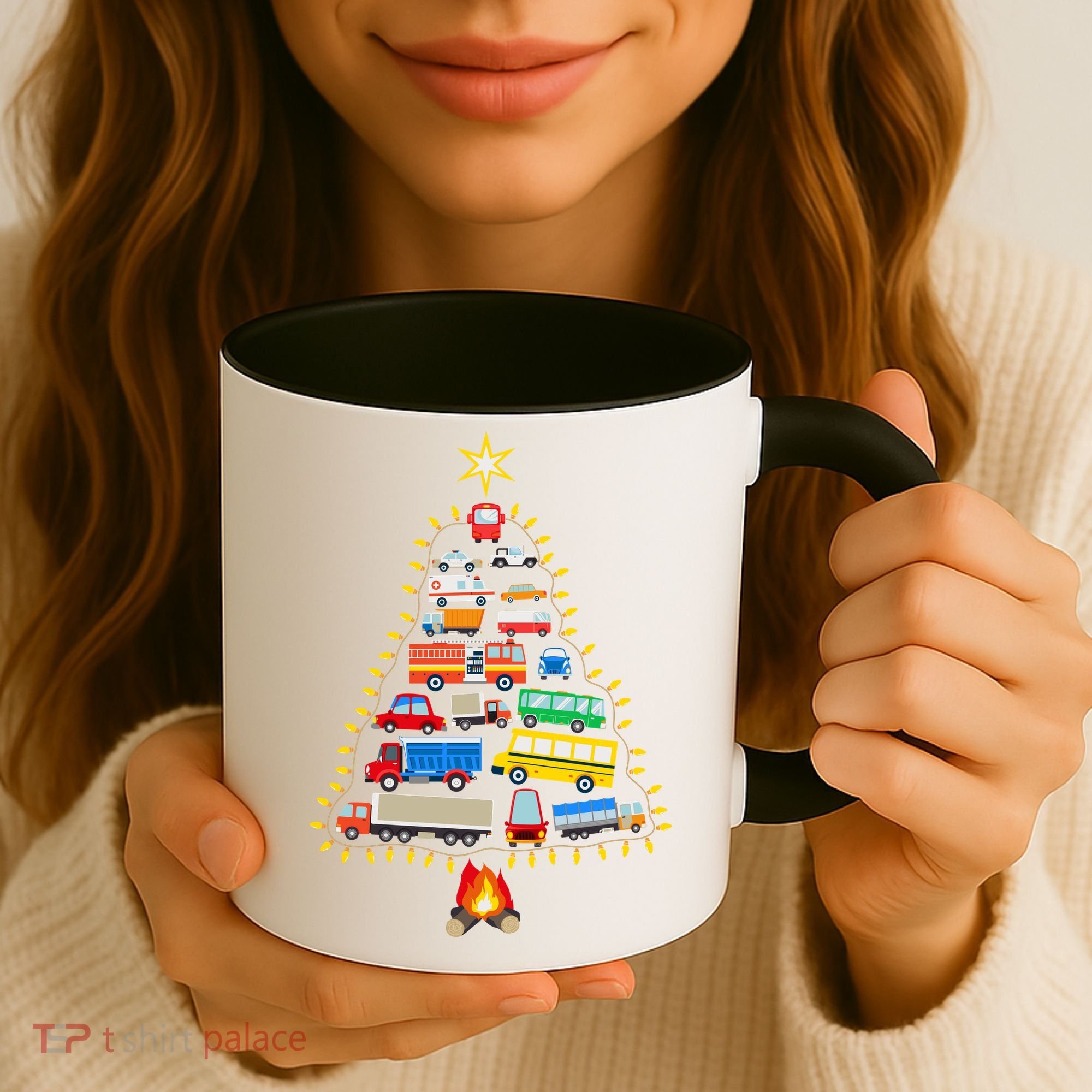 Car Lover Christmas Tree Cute Gift Coffee Mug