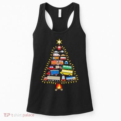 Car Lover Christmas Tree Cute Gift Women's Tank Top