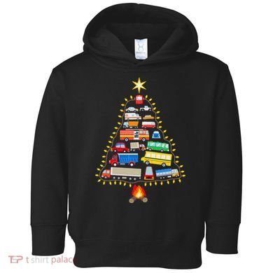 Car Lover Christmas Tree Cute Gift Toddler Hoodie