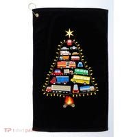 Car Lover Christmas Tree Cute Gift Golf Towel thumb 0
