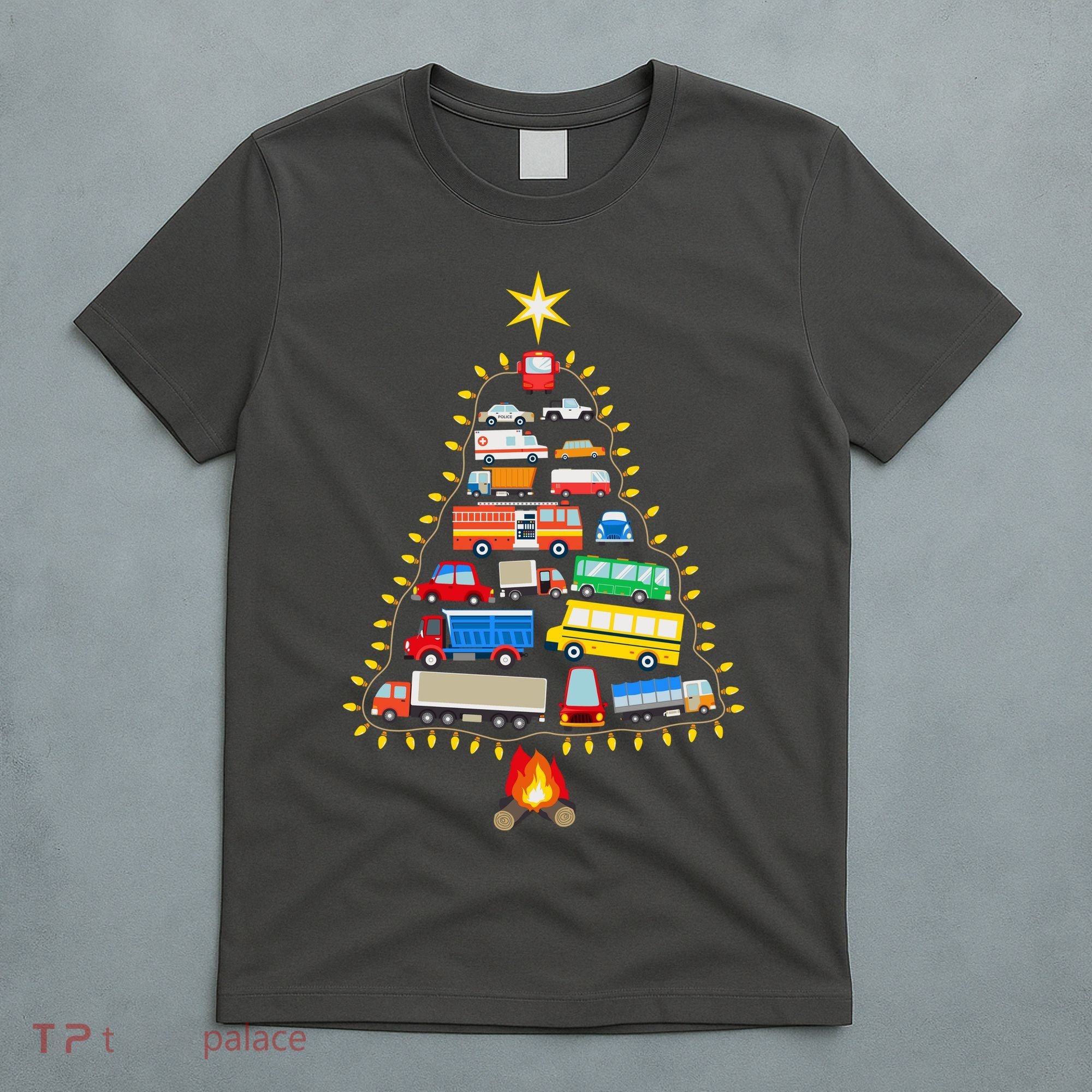 Car Lover Christmas Tree Cute Gift T-Shirt