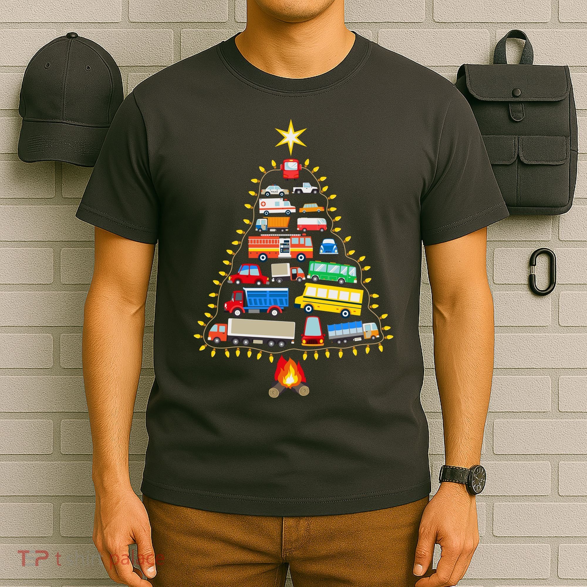 Car Lover Christmas Tree Cute Gift T-Shirt