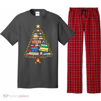 Car Lover Christmas Tree Cute Gift Pajama Set
