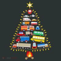 Car Lover Christmas Tree Cute Gift Baby Bodysuit thumb 2