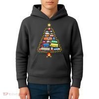 Car Lover Christmas Tree Cute Gift Kids Hoodie thumb 4