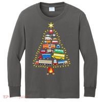 Car Lover Christmas Tree Cute Gift Kids Long Sleeve Shirt thumb 0