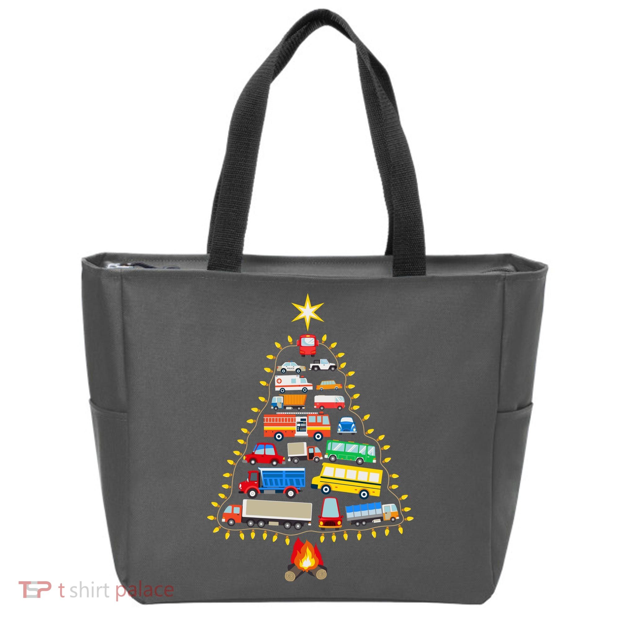 Car Lover Christmas Tree Cute Gift Tote Bag