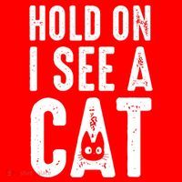 Cat Lover Cat Mom Funny Hold On I See A Cat Santa Hat thumb 1