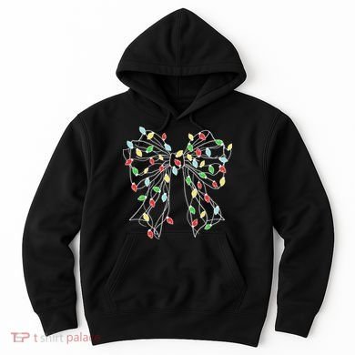 Christmas Light Coquette Bow Hoodie