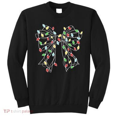Christmas Light Coquette Bow Sweatshirt