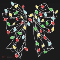 Christmas Light Coquette Bow T-Shirt thumb 7