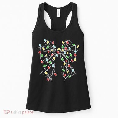 Christmas Light Coquette Bow Women's Tank Top