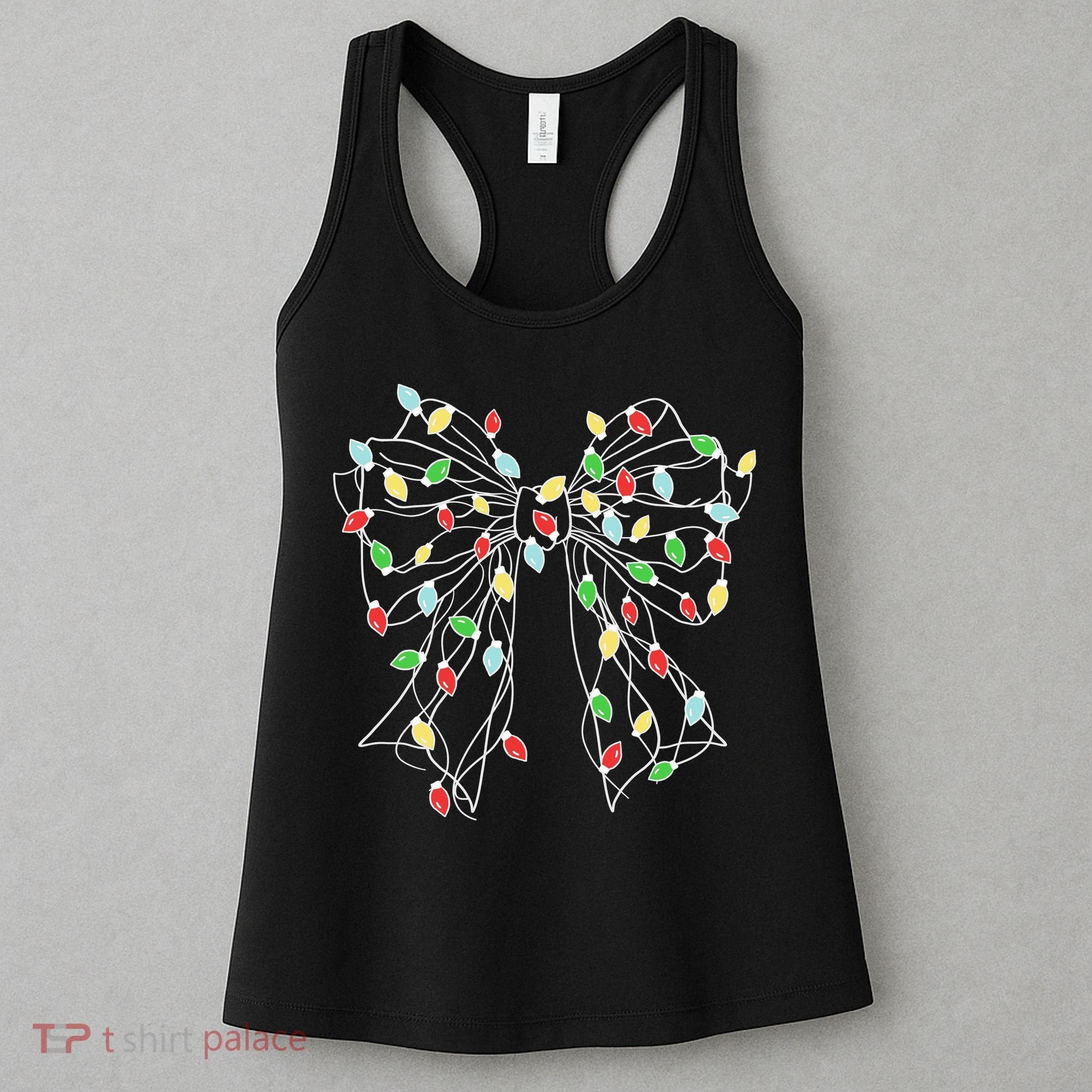 Christmas Light Coquette Bow Women's Tank Top