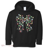Christmas Light Coquette Bow Toddler Hoodie thumb 0