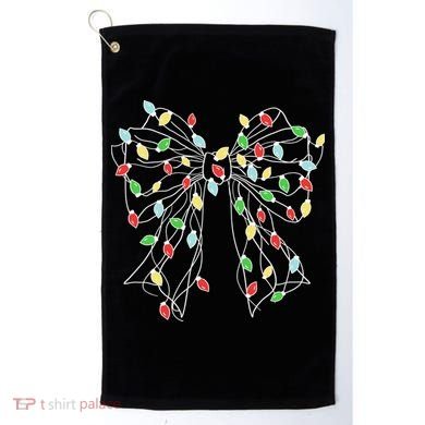 Christmas Light Coquette Bow Golf Towel