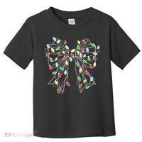 Christmas Light Coquette Bow Toddler T-Shirt thumb 0