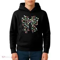 Christmas Light Coquette Bow Kids Hoodie thumb 4