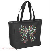 Christmas Light Coquette Bow Tote Bag thumb 2