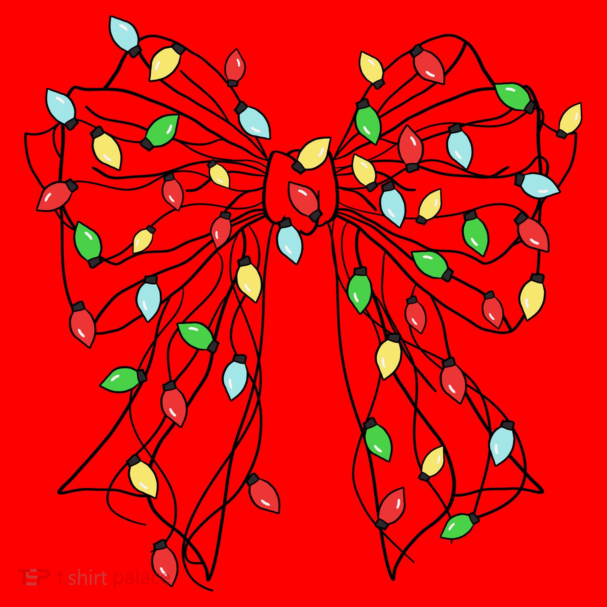 Christmas Light Coquette Bow Santa Hat