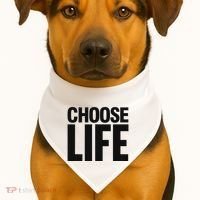 Choose Life USA-Made Doggie Bandana thumb 1