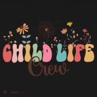 Child Life Crew Retro Groovy Flowers Pediatric Health Care Cool Gift Women's Hoodie thumb 2