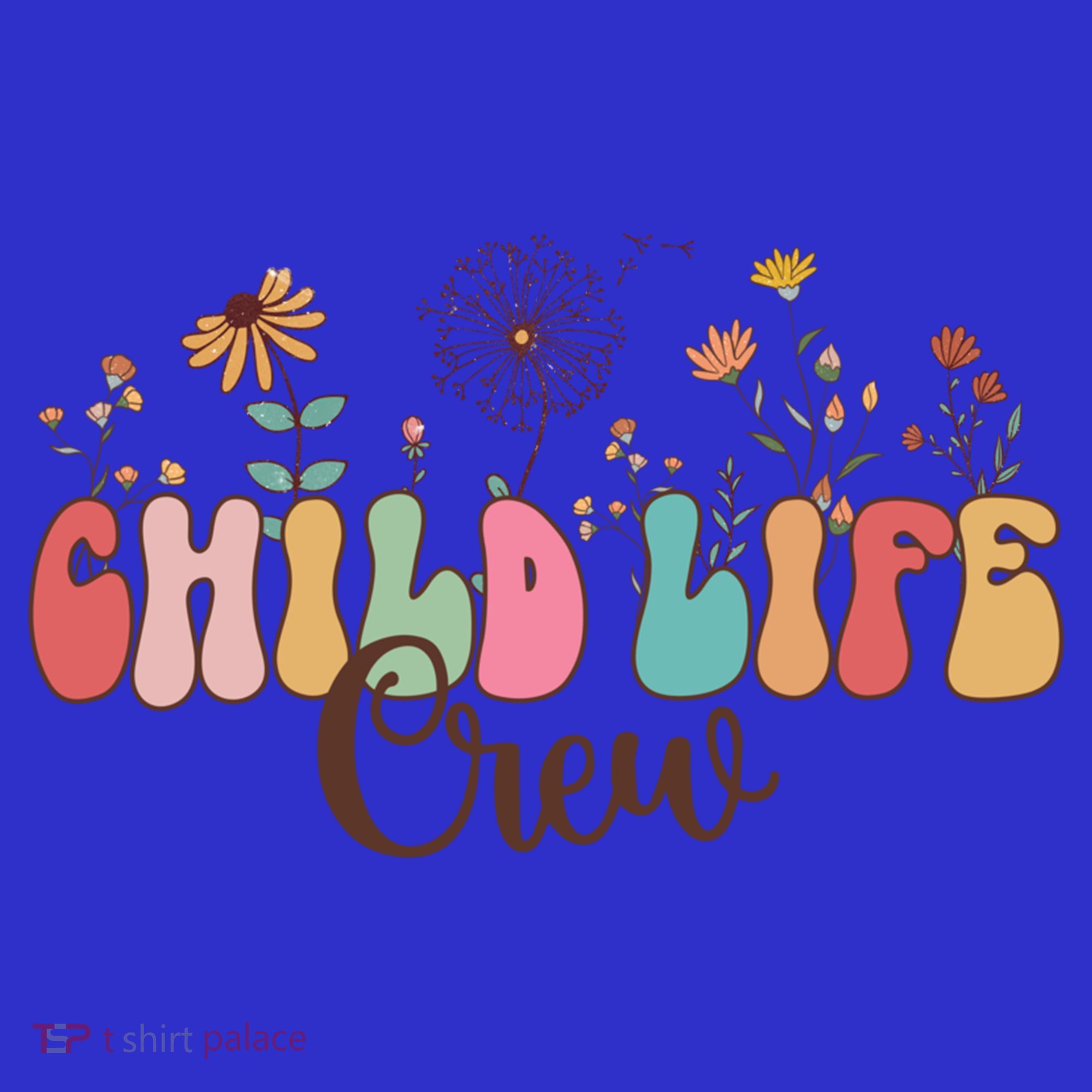 Child Life Crew Retro Groovy Flowers Pediatric Health Care Cool Gift Women's Tank Top