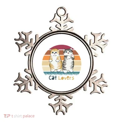 Cat Lovers Cute Retro Sunset Ornament