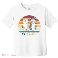 Cat Lovers Cute Retro Sunset Toddler T-Shirt thumb 0