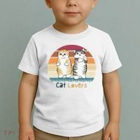 Cat Lovers Cute Retro Sunset Toddler T-Shirt thumb 2