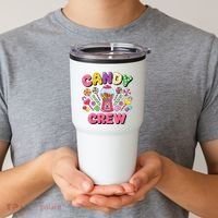 Candy Land Candy Crew Decorations Sweetie Candy Squad Cool Tumbler thumb 2